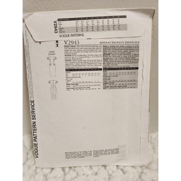 Bellville Sassoon Vogue V2943 | Uncut Designer Dress - Picture 8 of 10